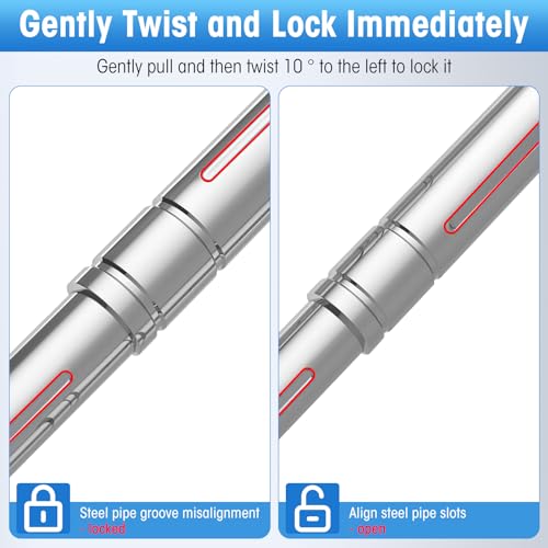 HuuppHip Wäscheständer, faltbar, mit Verriegelung, 33 - 61 cm, einziehbar, Tancarville für Reisen, Wäscheständer zum Trocknen und Aufhängen der Wäsche zu Hause