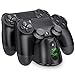 Produktbild PS4 Controller Ladegerät, Beboncool PS4, kabellos, Dual USB Schnellladung für Sony Playstation 4/PS4/Pro/PS4 Slim Controller, Ladestation mit LED-Anzeige für DualShock 4, Schwarz