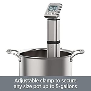 All-Clad EH800D51 Sous Vide Professional Immersion Circulator Slow Cooker with Digital Display for Precise Cooking Results, Silver All Clad EH800D51 Sous Vide Professional Immersion Circulator Slow Cooker with Digital Display for Precise Cooking Results Silver