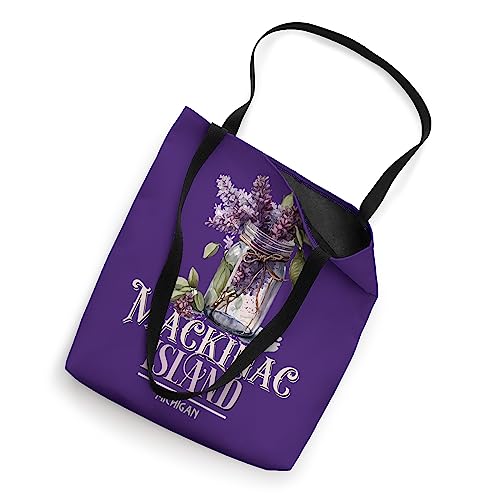 Bolso tote de Mackinac Island, Michigan: Festival de las lilas y Estado de MI miniatura 2
