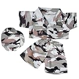 Plush Toys Wonderland Army Desert Uniform – 2-Piece Military Costume with Badge, Jacket & Pants – Fits 14-18 Inch Stuffed Animals, Teddy Bears & Dolls – Soldier Dress-Up Outfit for Kids & Collectors