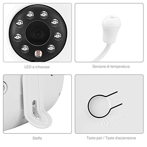 Baby Monitor, Videocamera BOIFUN con schermo da