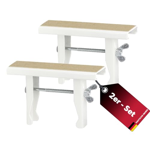 siwitec Universal-Heizkörperkonsole 150 x 32 x 1,25 mm im 2er-Set, vormontiert, weiß, Heizkörperkonsole