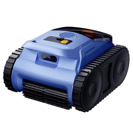 Robot Aspirapolvere Intelligenti Aspirapolvere robotico per piscine senza fili, con Track Drive e navigazione Sonar, motore brushless da 180 W, arrampicata a parete e linea di galleggiamento, autonomia di 150 minuti, per piscine