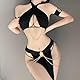 TUYMNI Sexy Damen Negligee Dessous ägyptische Katze Kostüm Uniform Lingerie Rollenspiele Sexy Katze Cosplay Dessous Kostüm Set Rückenfrei Nachtwäsche Gebündelte Sexy