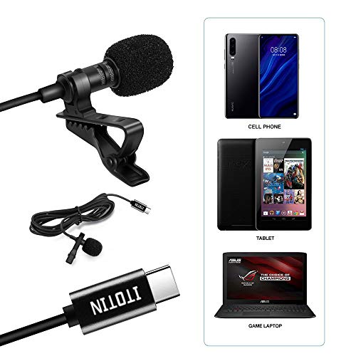 PIXEL Microfono da Risvolto Universale, Microfono Lavalier a Condensatore Omnidirezionale per Smartphone/Tablet/Laptop (1,5m)