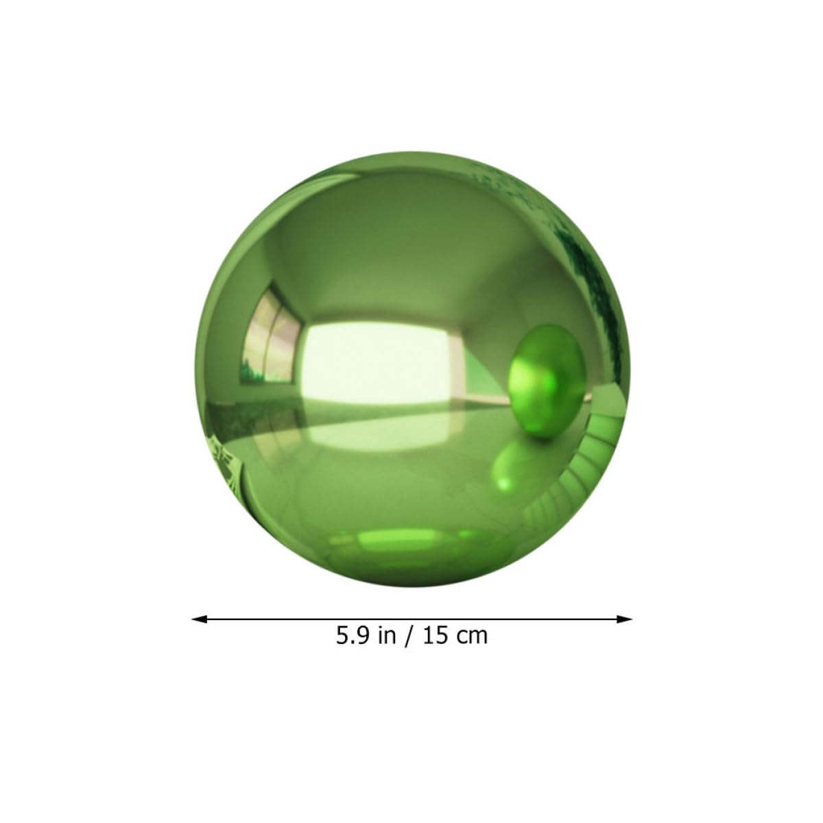 GALPADA Sfera Riflettente Verde da Giardino in Inossidabile 2 Design Chic e Robusto, per Decorazione Natalizia da Esterno o Centrotavola Professionale