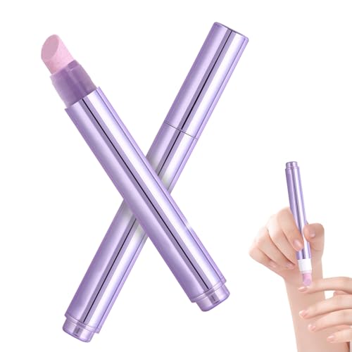Bolígrafo para el cuidado de las uñas 3 en 1, 2 bolígrafos con aceite para cutículas y empujador con punta de cerámica para uñas encarnadas, secas y dañadas