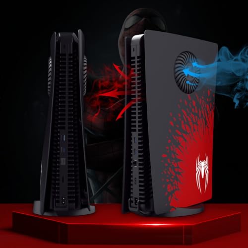 Image of New World For PS5 Faceplate with Cooling Vent,Faceplate Console Cover for PS5 Playstation 5 Disc Edition,- SPIDER-M-A-N