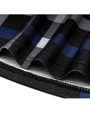 Viracy V Neck Long Sleeve Women, Maternity Blouse 3/4 Roll Tab Sleeve Boutique Clothing Dressy Tunic Shirt For Leggings V Neck Contemporary Loose Pattern Tunic Top Checkered Black M #TOP5