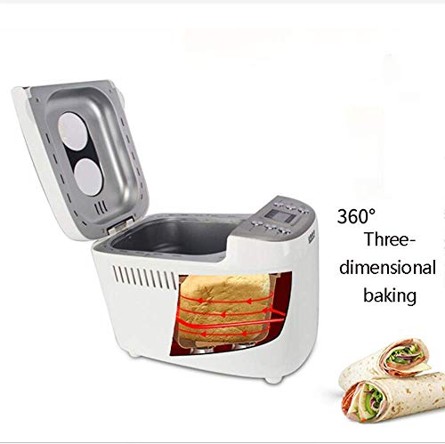 ALYR Automatische Brotbackmaschine, Brotbackautomaten mit Rezeptheft 15 Programme 2 Brotlaib Größen Start-Verzögerungs… – Bild 3