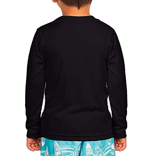 Camisa Uv Infantil Unissex Verão Praia Piscina Malha Fria (Preto, 4)