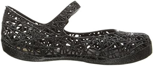 mini melissa Girl's Mini Campana Zig ZAG VI Mary Jane, Black Glitter, 7 M US Toddler | Image 5