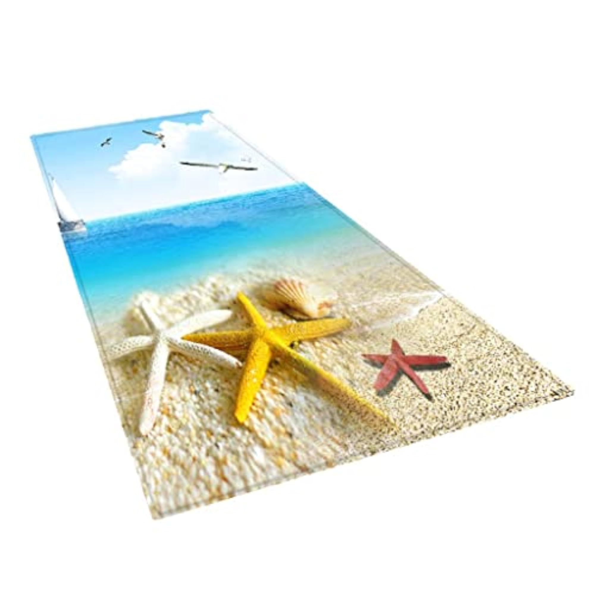 Printed Bathroom Non-Slip Area Rug