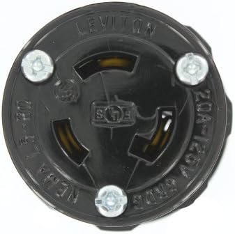 Leviton 2323-B Locking Connector, face view