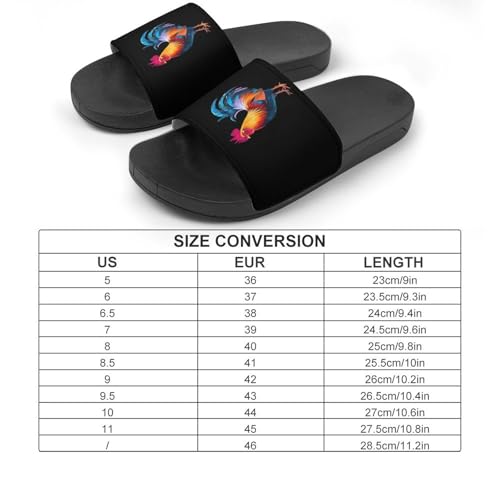 Rooster Non Slip Slides Sandals for Women Men Quick Drying Shower Shoes for Bathroom Pool Beach2