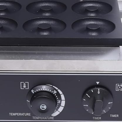Donut Maschine Kommerzielle Donut Maker Maschine Elektrische Donut-Fritteuse Backgerät Rostfreier Stahl Bäcker 220V (6 Donuts) – Bild 7