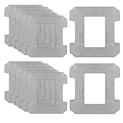 12 Piezas para Ecovacs Winbot W1 Pro/W1/W2 Omni/W2 Reemplazar el kit,para Ecovacs Winbot Robots,Reutilizable Toallas de microfibra lavables