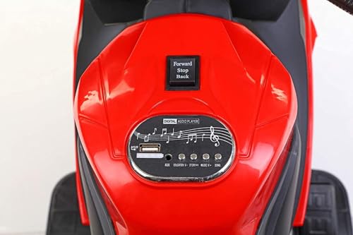 Image of SHAKYA WORLD RR Battery Operated Kid's Bike, Ride-on Bike for 1 to 4 Years, Red & Black