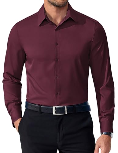COOFANDY Mens Dress Shirts Long Sleeve Button Down Shirts Regular Fit Business Casual Shirts