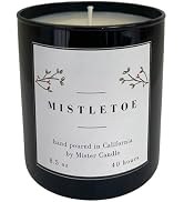 Mistletoe Scented Jar Candles (Set of 2) 8.5oz. for Home, Holiday decoration, Candles Gifts, Natu...