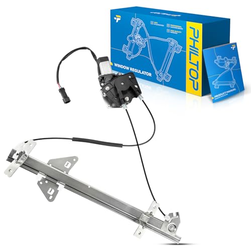 Image of PHILTOP Front Left Driver Side Power Window Regulator and Motor Assembly Compatible with 1998-2003 Dodge Durango 2000-2004 Dodge Dakota Replaces 741-649