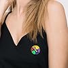 Lotsdonxia Spinning Enamel Pin Badge - Colourful Wheel Lucky Wheel Unisex Pin for Party Activities Unique Funny Art Pins for Clothes, Bags & Hats #3
