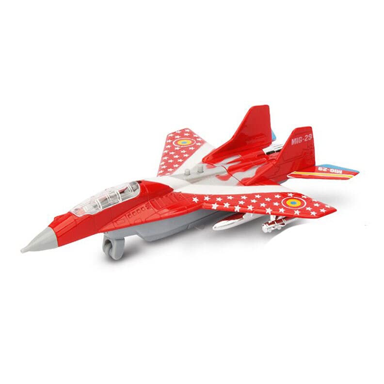 Keycraft Military Fighter Jet Airplane with Sound Effects for Kids, Red
