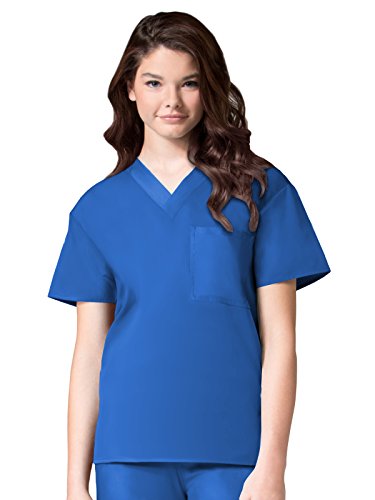 Maevn Unisex Core V-Neck Top(Royal Blue, X-Large)