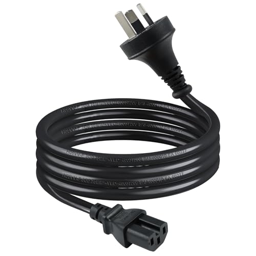 C15 Hot Condition Plug Australian Power Cord 1.8 Meter, 0.75mm² 3 Core 10A 250V SAA Approved for Server, UPS, Electric Kettle