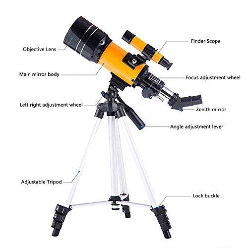 Telescopio Astronómico Refractor 70mm Apertura 300mm Focal miniatura 5