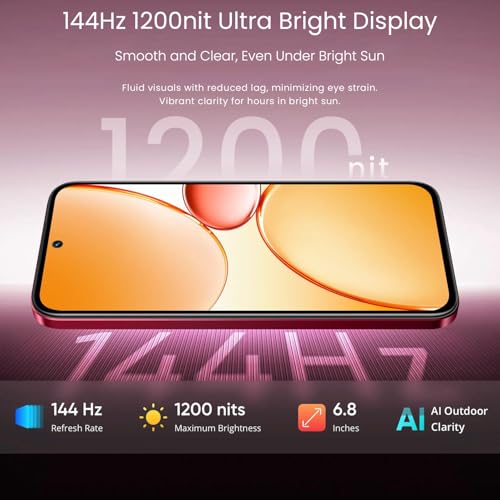 Image of realme 15X 5G Smartphone 8+128GB Maroon Red, 6.8-inch Screen, 144Hz Display,7000mAh Battery, 60W Fast Charging, 50+50MP AI Camera,Dimensity 6300 6nm Octa-core chipset Processor, IP69