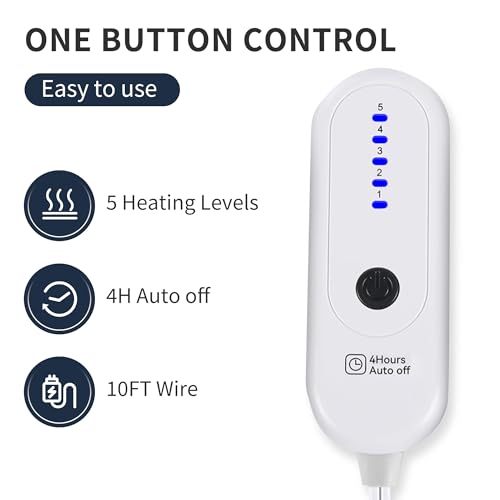 ESTINGO Manta Eléctrica Throw con 5 Niveles de Calor miniatura 3