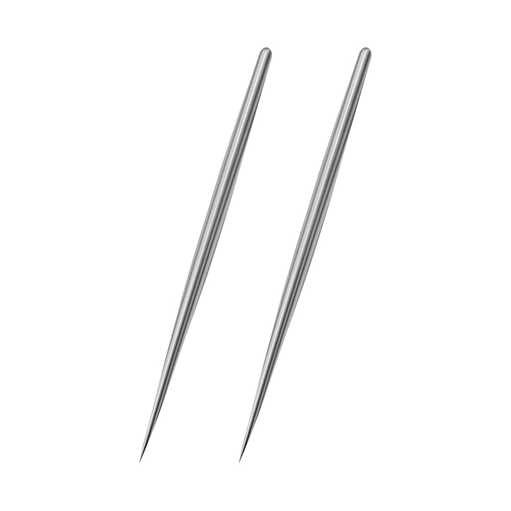 FSSTUD 2 Pcs Stainless Steel Clay Modeling Rods Polymer Clay Engraving Needles Ceramic Carving Needle Tools Small Pottery Scoring Tool Metal Texture Needles Crafting Sticks for Art Projects