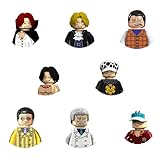 YJacuing 8PCS/Set 1.8' Anime Mini Action Figures Building Blocks, Miniature Figurines Toys Cake Toppers (OP II)