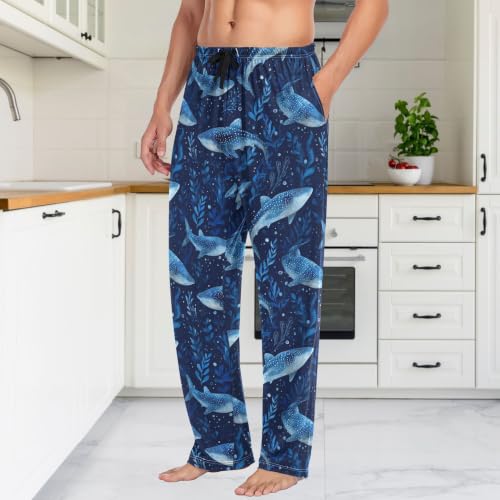Image of Fisyme Mens Pajama Pants Men's Pajama Bottoms Soft Sleep Lounge Pj Pants