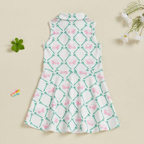 Seyurigaoka Toddler Baby Girl Golf Outfit Girls Athletic Golf Dress Sleeveless Tank Polo Dresses Summer Clothes3