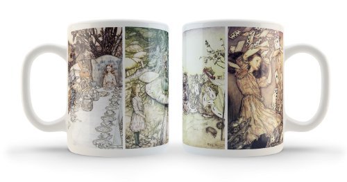 Vintage Illustrated Alice in Wonderland Mug by Cultzilla
