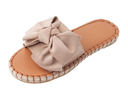 Yyw KISYG365214 Slides For Women Flat Slide Sandals Slip On Open Toe Sandals Casual Style With Bowknot Ornament thumb #4