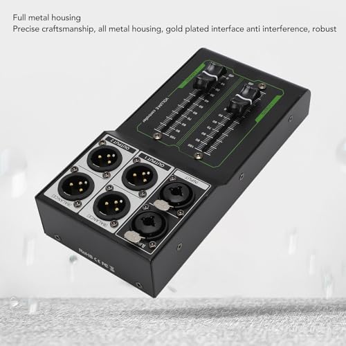 Controlador de volumen pasivo, ajustador de nivel de sonido, controlador estéreo plug and play para sonido de alta fidelidad sin distorsión miniatura 6