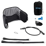 Hamaca de masajeador, Masajeador Colgando Portátil para el alivio del dolor de hombro diariamente el dispositivo de tracción cervical (Negro)