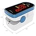 CHOICEMMED Finger Pulse Oximeter - Blue Blood Oxygen Monitor with Batteries - Portable O2 Saturation Sensor in Carry Pouch