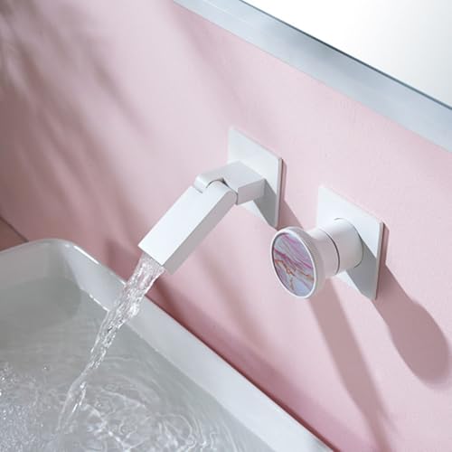Robinet de salle de bain cascade blanc pour vasque moderne - 3