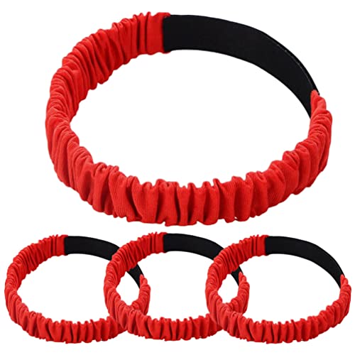 BESPORTBLE Two-person Three-legged Race Bands 4pcs Leg Race Tie Straps for Team Building Games Elastic Leg Straps Bright Colors