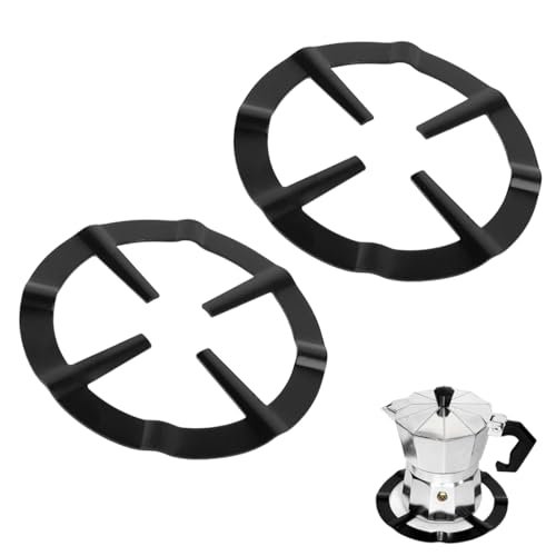 OUDQFCJ 2 Piezas Soporte de Hierro para Cocina de Gas, Adaptador para Mokkakannen, Reductor de Fogones de Gas, Accesorio para Cafetera y Cocina (13 x 13 x 2 cm)