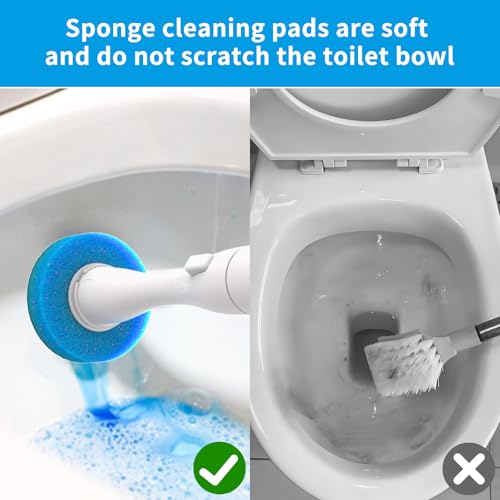 Image of 36-Piece Toilet Wand Refills, Disposable Toilet Bowl Cleaner Wand Compatible with Most Toilet Brushes,Disposable Toilet Brush Refill for Bathroom Cleaning