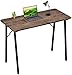 Coavas Scrivania da Studio Scrivania per Computer Semplice con Gambe in Metallo per l'home Office, 100x48x74 cm, Noce