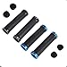 2 Par Profesional Puños Bicicleta, Puños Manillar Antideslizante Ergonomicos, Empuñadura BMX, Puños MTB, Protector Manillar Bicicleta, para Mango de Diámetro 22mm (Azul y negro)
