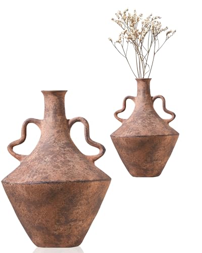 UPWOIGH 14x9.06 in Tall Vintage Ceramic Vase with Handles, Antiqu...