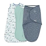 SwaddleMe by Ingenuity Comfort Pack Baby Swaddle Set, Size 0-3 Months, 5-14 Pounds, Pod, Original Swaddle, Night Sack, 3pk - Mountaineer